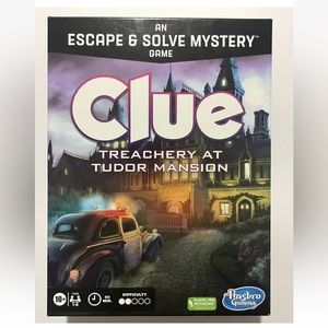 Clue Treachery At Tudor Mansion Escape & Solve Mystery Board Game
